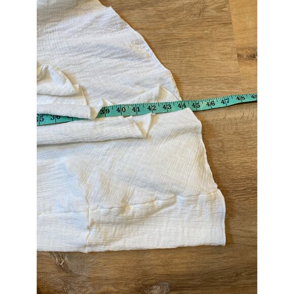 Free People Made Me Blush White Cotton Strapless Midi Dress With Side Slit XS - Picture 6 of 7